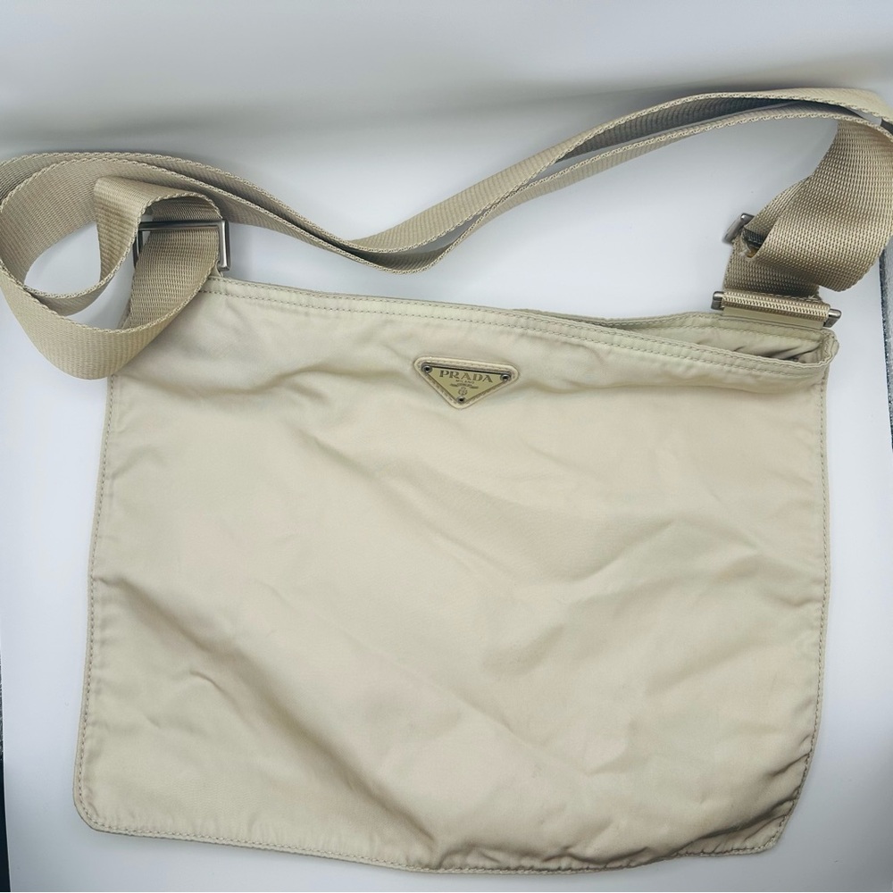 Prada Tan Messenger Bag with Adjustable Strap